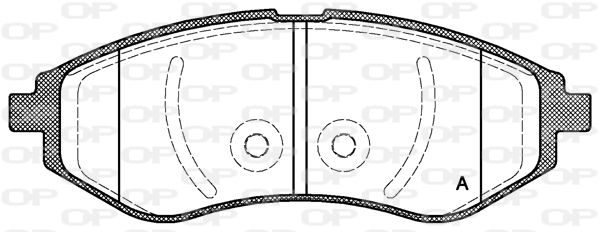 OPEN PARTS Комплект тормозных колодок, дисковый тормоз BPA0986.00